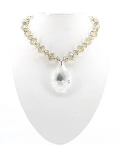 Touche' Jewellery Champagne Crystals And Silver Clasp -C6