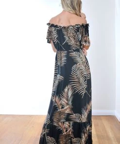 Society The Label Tropic Ruffle Dress | Black SL7