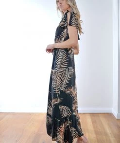 Society The Label Tropic Ruffle Dress | Black SL7