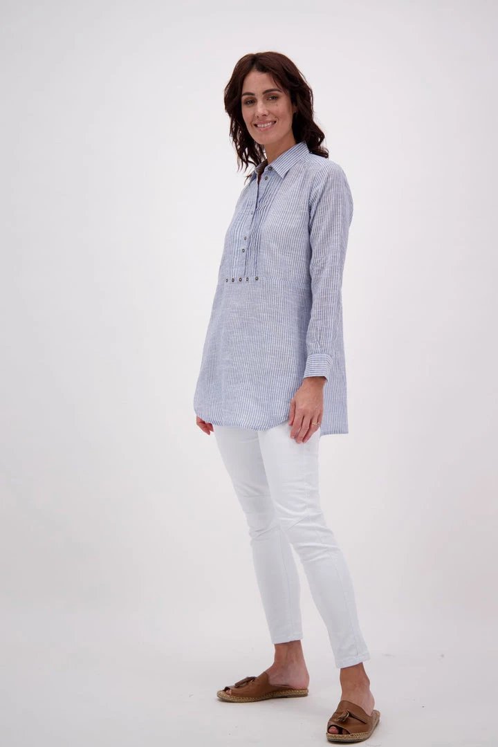 Lula Soul Tuck Shirt | Stripe | Ls43 3 Lula Soul Tuck Shirt | Stripe | Ls43