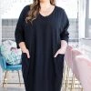 Freez Tunic Dress - Black - F4