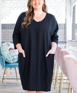 Freez Tunic Dress - Black - F4