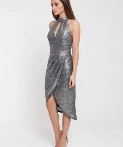 Romance Molly Silver Sequin Dress -ROM28 Events