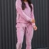 Silence & Noise Velour Lounge Pant | Pink | SN18