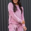 Silence & Noise Velour Lounge Jumper | Pink | SN20 Knitwear/Jumpers