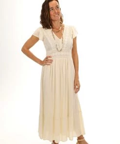 Maison Hotel Vina Dress | Ecru | MH6 Clothing