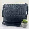 Modapelle Handbags Vintage Leather Scallop Bag- Denim - ML41