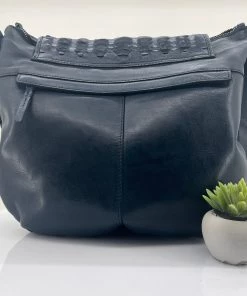Modapelle Handbags Vintage Leather Scallop Bag- Denim - ML41