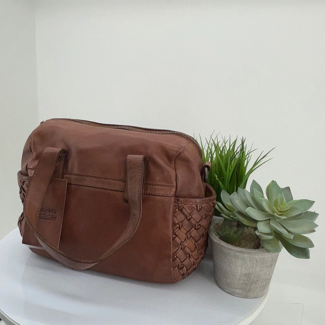 Modapelle Vintage Leather Hand Bag Tan -ML2 1 Modapelle Vintage Leather Hand Bag Tan -ML2