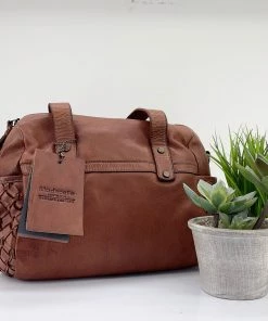 Modapelle Handbags Vintage Leather Hand Bag -Summer Nude-ML1