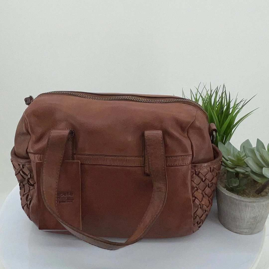 Modapelle Vintage Leather Hand Bag Tan -ML2 2 Modapelle Vintage Leather Hand Bag Tan -ML2