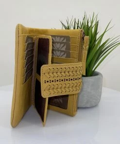 Modapelle Vintage Plaited Purse | Yellow | ML27