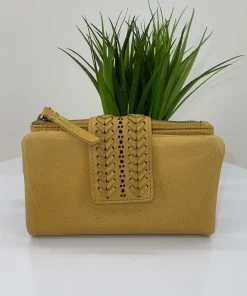 Modapelle Vintage Plaited Purse | Yellow | ML27