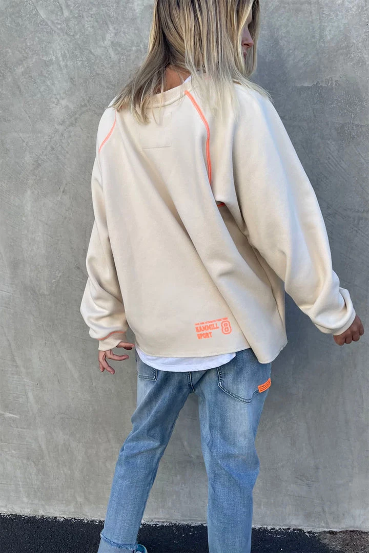 Hammill + Co Contrast Stitching Sweat | Natural | HC24 Clothing 3 Hammill + Co Contrast Stitching Sweat | Natural | HC24 Clothing