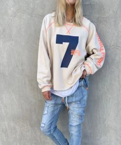 Hammill + Co Contrast Stitching Sweat | Natural | HC24 Clothing