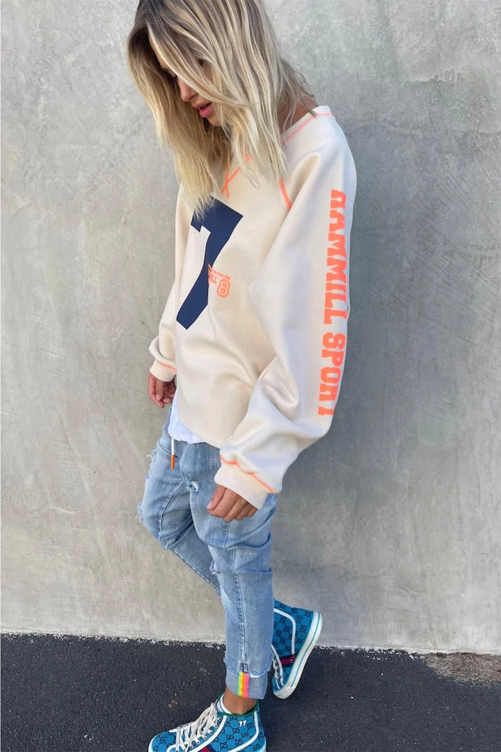 Hammill + Co Contrast Stitching Sweat | Natural | HC24 Clothing 2 Hammill + Co Contrast Stitching Sweat | Natural | HC24 Clothing