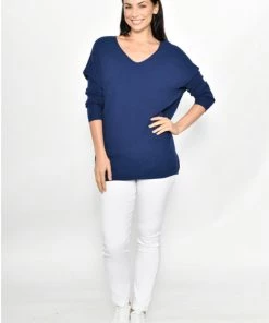 Cali & Co Wave Pattern Knit | Navy | CC15 Clothing