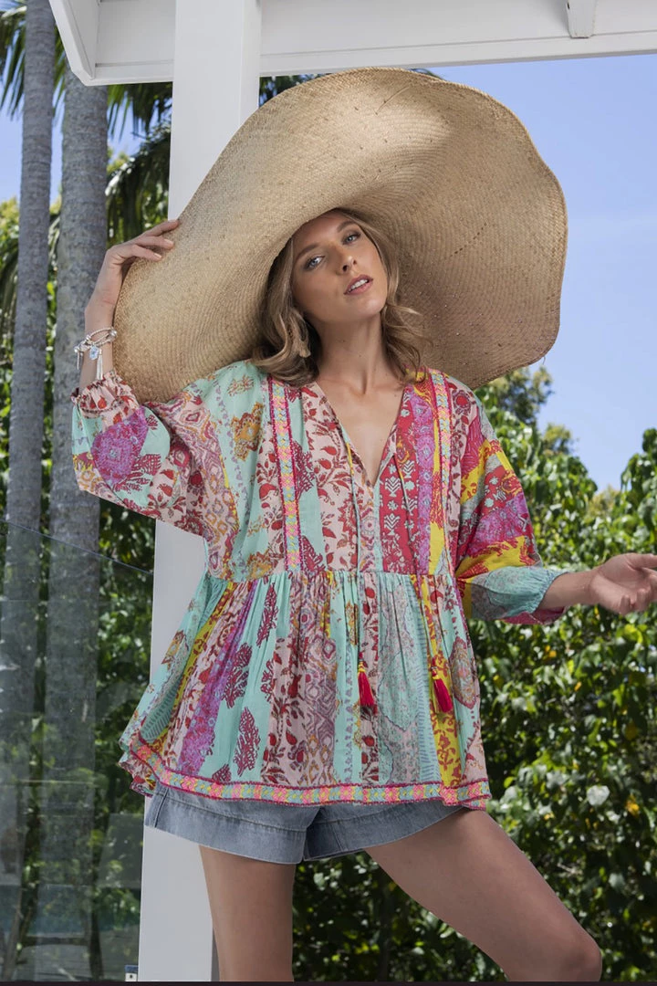 Escape By OQ Clothing Volubilis Boho Top | Multi | EP1 1 Escape By OQ Clothing Volubilis Boho Top | Multi | EP1