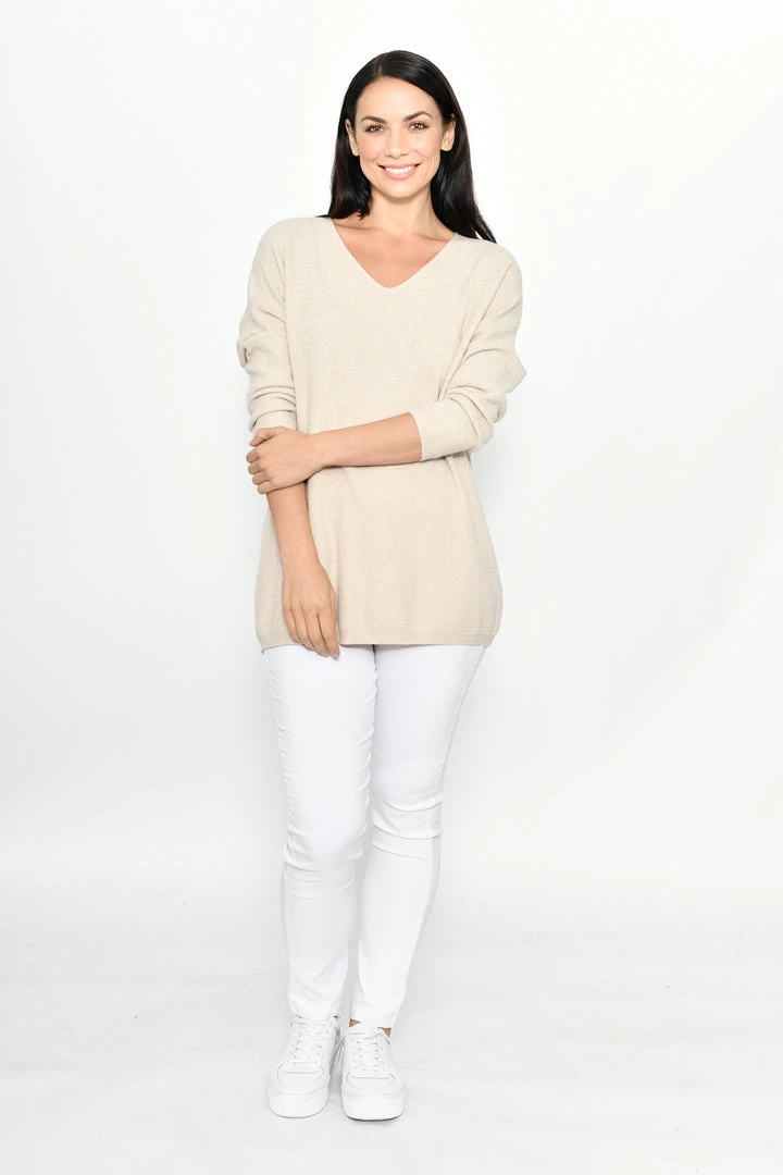 Cali & Co Wave Pattern Knit | Beige | CC15 1 Cali & Co Wave Pattern Knit | Beige | CC15