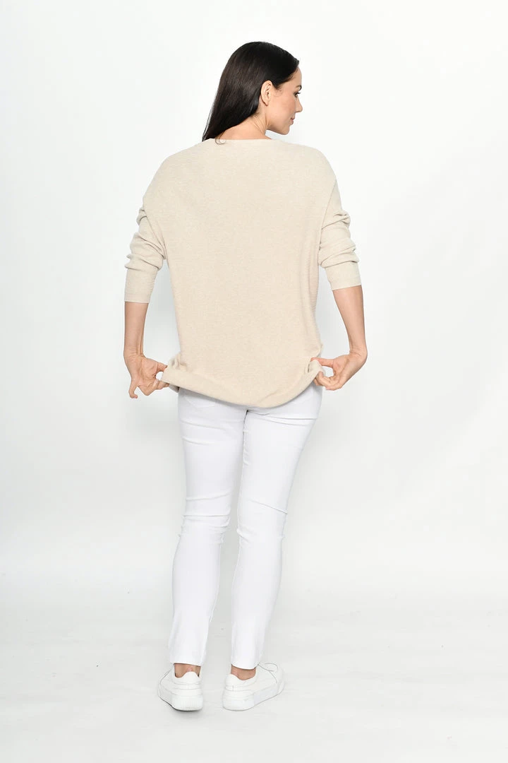 Cali & Co Wave Pattern Knit | Beige | CC15 2 Cali & Co Wave Pattern Knit | Beige | CC15