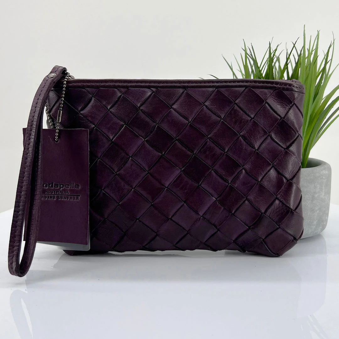 Modapelle Handbags Weave Wristlet - Purple - ML37 1 Modapelle Handbags Weave Wristlet - Purple - ML37