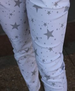 Wednesday Lulu Clothing Silver Star Pants | White | WL36