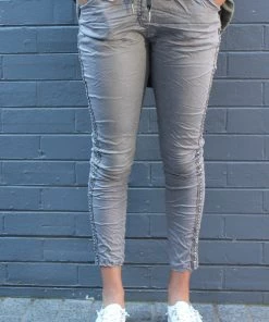 Wednesday Lulu Silver Stud Pant | Grey | WL3 Pants 9 Wednesday Lulu Silver Stud Pant | Grey | WL3 Pants