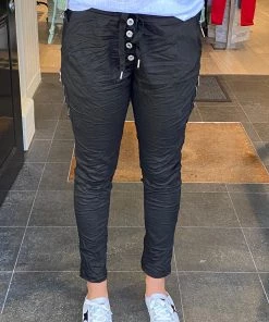 Wednesday Lulu Pants Zip Cargo Jogger | Black | WL12