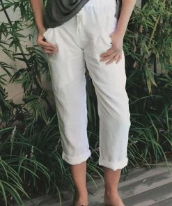 Silence & Noise Linen Pocket Pants - White - SN10 Clothing