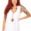 Frank Lyman Tops Chiffon V Neck Top - Off White