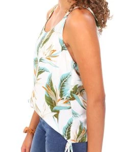 Dont Tell My Husband Kalama Printed Cami | White | DT3s Tops