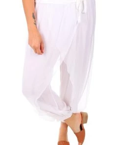 Jenny Jazz Sahara Silk Pants - White - JJ20