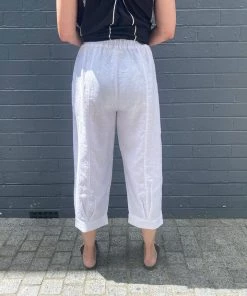 Naturals By O & J Natural Linen Pants | White | OJ7