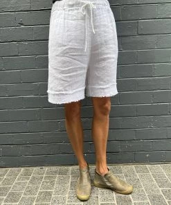 Cindy G Cindy Linen Shorts | White | CG8