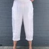 Naturals By O & J Natural Linen Pants | White | OJ7
