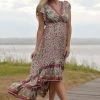 Ombak Clothing White Boho High Low Dress - OM3
