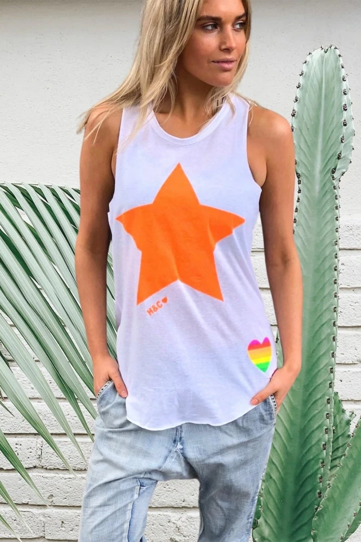 Hammill + Co Star Raw Edge Tank - HC6 1 Hammill + Co Star Raw Edge Tank - HC6