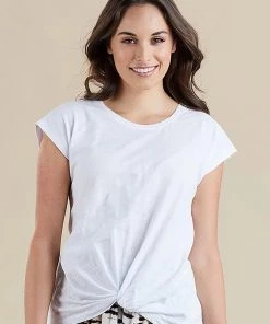 Threadz Knot Front Tee | White | TZ8s