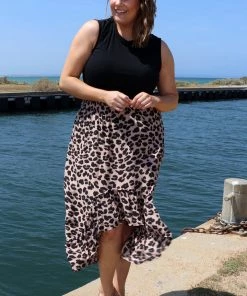 Bijou Resort Wear Wild & Free Skirt | Dark Leopard | S