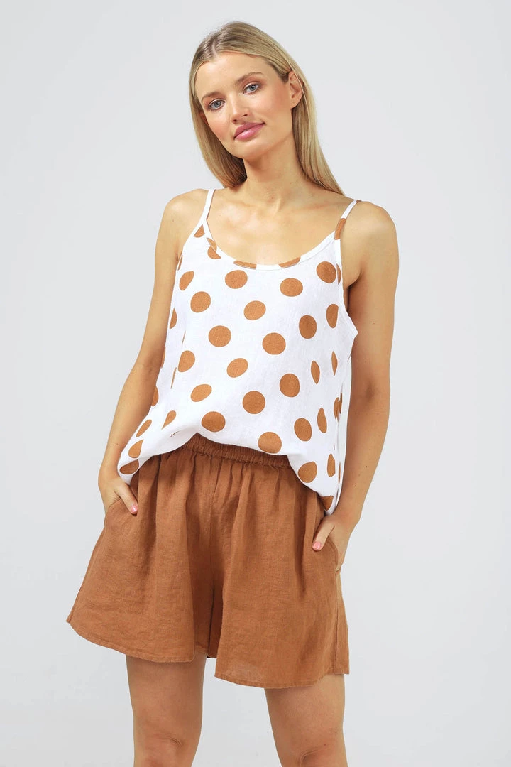 The Shanty Corporation Clothing Capri Linen Shorts - Tan - TS2 1 The Shanty Corporation Clothing Capri Linen Shorts - Tan - TS2