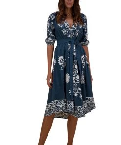 Rubyyaya Zari Dress | Navy | RY42