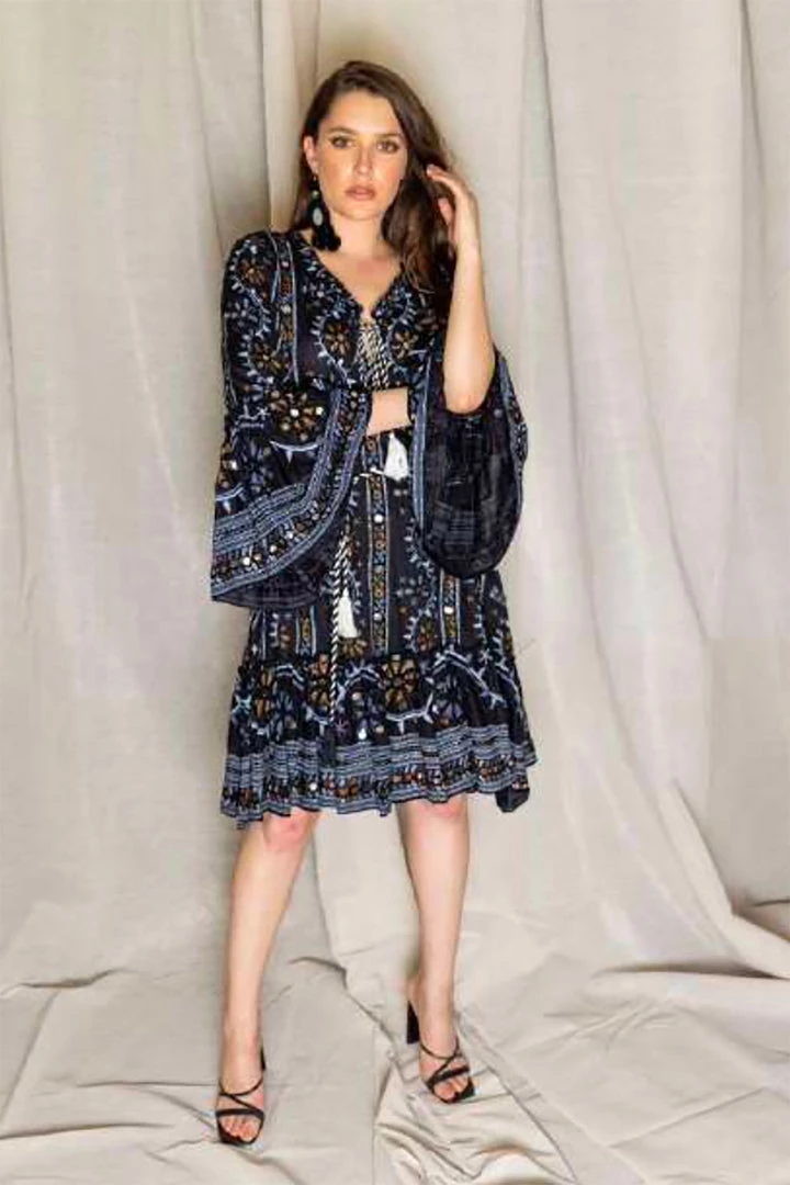 Anannasa Clothing Zimi Tunic Dress | Black | AN1 1 Anannasa Clothing Zimi Tunic Dress | Black | AN1