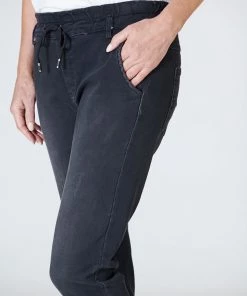 Italian Star Jagger Stone Washed Pants | Black | IS13 Clothing